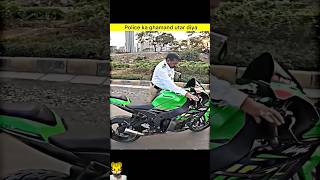 Police vs bikers 😨 bike shorts youtubeshorts [upl. by Oiramej791]