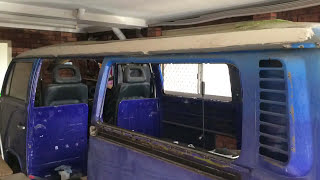 1979 VW BAY WINDOW KOMBI Roof gutter restoration part 2 [upl. by Cirilo]