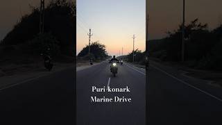 PuriKonark Marine Drive 🌊🌴 OdishaTourism ktm390adventure ytshorts automobile puri bikersatya [upl. by Tonneson]