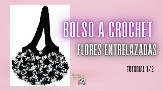 Cómo Tejer un Bolso a Crochet con Flores Entrelazadas  Parte 12 Tutorial Fácil  Saekita [upl. by Enimrac]