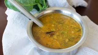 Basale soppu  Basale Soppina Sambar huLi Recipe  Malbar Spinach Recipes [upl. by Esmond]