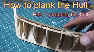 How To Plank The Hull Of A Wooden Model Boat  Ship Part 1 Marking And Measuring Up [upl. by Schnabel]