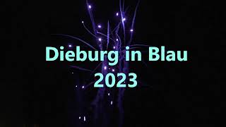 Blaues F2 Feuerwerk vom Gewerbeverein Dieburg Dieburg in Blau 2023 [upl. by Ttelrahc]