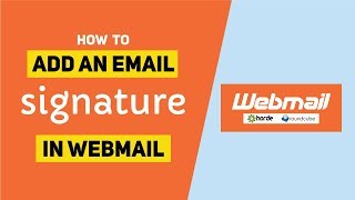 How To Add Email Signatures in Webmail Roundcube [upl. by Anirba]