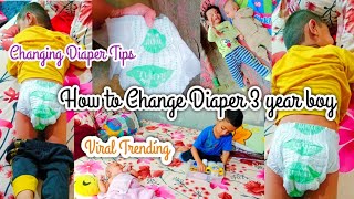 How to Change Diaper 3 year boyBest diaper for summerDiaper Changing Tips amp tricksTrending viral [upl. by Ahsenom]