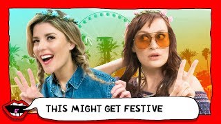 COACHELLA FASHION REVIEW with Grace Helbig amp Mamrie Hart [upl. by Nnylkoorb13]