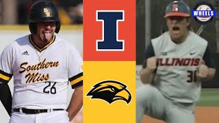 Illinois vs 18 Southern Miss INCREDIBLY AMAZING GAME  2023 College Baseball Highlights [upl. by Peedsaj]