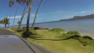 Bora Bora island drive from Vaitape to Matira Beach [upl. by Anahsed]