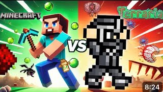 Steve VS Terrarian Minecraft VS Terraria Part 1 REUPLOAD [upl. by Aker]