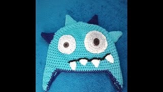 Ellis monster hat crochet pattern Schachenmayr Baby Super Soft [upl. by Atsejam]