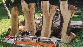 Comment découper des planches à la tronçonneuse 🤔 bois wood woodworking gruminette tronçonneuse [upl. by Pomcroy]