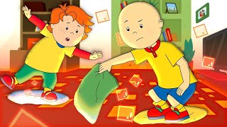 Caillou and Leo play The Floor is Lava  Caillou  WildBrain [upl. by Ominorej]