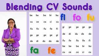 Blending Two Letters Level 1C  Consonant and Vowel  Short sound vowels  Phonics Instruction [upl. by Ethelda]