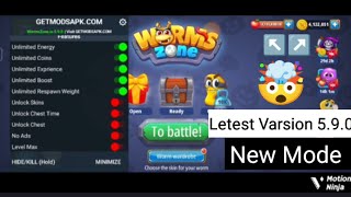 worms zone mod menu apk letest Varsion 590 2024 new [upl. by Odnaloy]