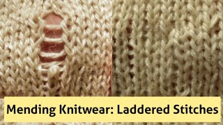 Mending Knitwear Laddered Stitches [upl. by Brawley]