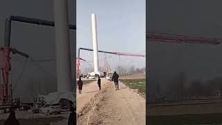 Wind power tower hoisting error process [upl. by Noble]