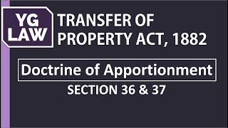 Doctrine of Apportionment  Section 36 and 37  YG Law [upl. by Ahtiuqal]