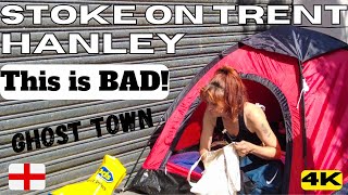 ENGLAND Hanley STOKE ON TRENT This is BAD  Boarded Up  Ghost Town UK 4K [upl. by Feeney]