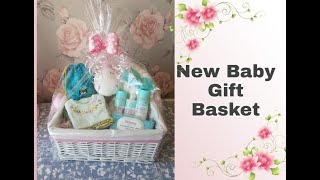 NEW BABY GIFT BASKET  CUTE GIFT  NEWBORN  GIFT WRAPPED [upl. by Lohrman]