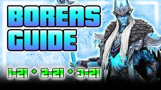 BOREAS  Ultimate Guide  ALL GEAR RAIDS 21  Full Walkthrough amp Build Breakdown ⁂ Watcher of Realms [upl. by Mordy]