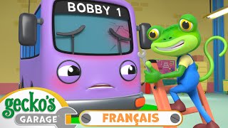 Le parebrise cassé de Bobby  ｜Le Garage de Gecko｜Camions pour enfants [upl. by Arakahs]