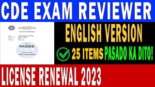 Driver License Renewal Exam Reviewer CDE ENGLISH [upl. by Raines]