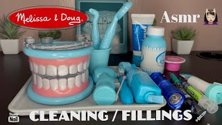 ASMR  Dental Clean and Fillings   Melissa amp Doug Super Smile Dental Kit [upl. by Stets]