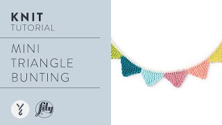 How to Knit a Triangle Bunting  Easy Pattern Tutorial [upl. by Erreid]