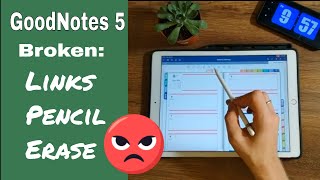 GoodNotes 5 How To Solve Broken Hyperlinks links messing up bug fixes for the pencil tool [upl. by Lillie105]