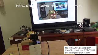 GoPro HERO 5 Black show on Raspberry PI with FEBON168 HDMI captrue card [upl. by Mccartan]