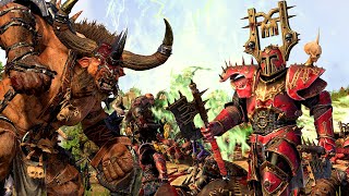 BEASTMEN and OGRE KINGDOMS vs KHORNE and SKAVEN [upl. by Lyrahs]