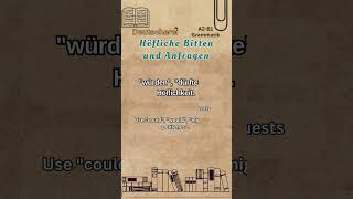 Höfliche Bitten mit Konjunktiv II  Polite Requests with Subjunctive II Deutsch German [upl. by Eatnuahs]