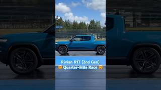 Rivian R1T 2nd Gen Quarter Mile RACE 🤯🚙⚡️ [upl. by Nylodam]