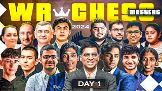 WR Chess Masters 2024  Day 1  Vishy Vidit Arjun Pragg Vaishali Raunak  Live Commentary [upl. by Emalia]