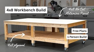 I Built a 4x8 Workbench By Myself in1 DAY [upl. by Eerat]