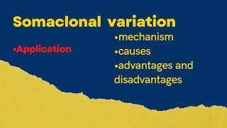 Somaclonal variationCauses of somaclonal variation  application of somaclonal variation [upl. by Pomona]