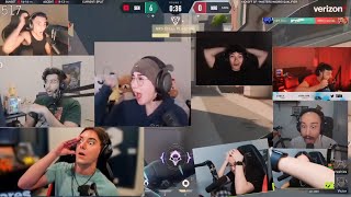 ALL STREAMERS react to SEN TenZ and Johnqt 2v4 SEN VS NRG [upl. by Ddal]