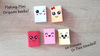 Making a Mini Origami Book  Simple Origami for Kids  DIY kids activities 📙👍😊 [upl. by Annissa]