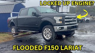 Flooded Ford F150 Lariat With No Key Super Risky Buy Will It Start [upl. by Aronek247]