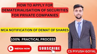 Dematerialization of Shares of Private company  Dematerialization of shares [upl. by Droffilc877]