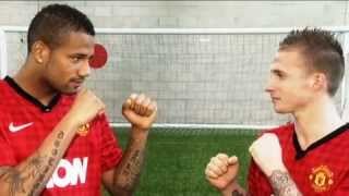 Bebe vs Buttner Christmas Challenge  Manchester United  redarmyge [upl. by Newfeld]