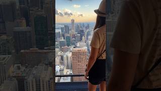 Epic Chicago views from the 94th floor of the 360 Chicago Observation Deck during sunset 🌆chicago [upl. by Urbanna]