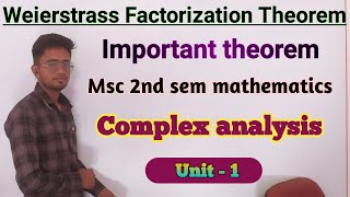 Weierstrass Factorization Theorem  Complex analysis Msc 2sem Important questions [upl. by Aerdnak]