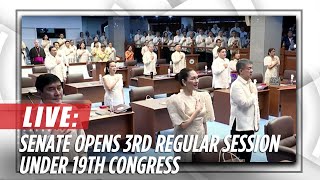 Senate opens third regular session of 19th Congress  ABSCBN News [upl. by Anilejna274]