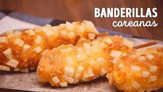 Cómo hacer banderillas coreanas o banderillas corn dogs ¡En 7 pasos  Cocina Vital [upl. by Lirbij981]