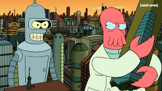 Giant Bender and Giant Zoidberg FaceOff  Futurama  adult swim [upl. by Ilrebma]