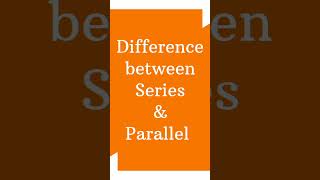 Difference between Series and Parallelshorts physics jee2025 neet2025 shiksharesources [upl. by Aisek]