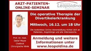 Die operative Therapie der DivertikelErkrankung [upl. by Wenger]