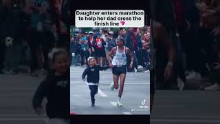 father marathon winner daughter love bond family proud youtube youtubeshorts youtuber [upl. by Serles]