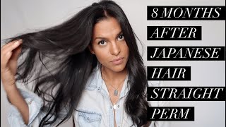 Natural Hair RELAXER Curly Hair to Sleek JAPANESE HAIR STRAIGHTENING  Miami Vlog  MARIA TERESA [upl. by Micheal665]